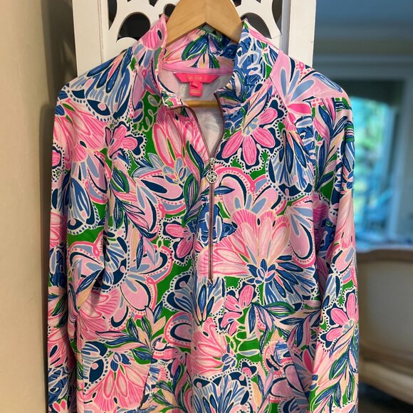 Lilly Pulitzer Tops - Lilly Pulitzer Skipper Popover in Tiger Sunrise